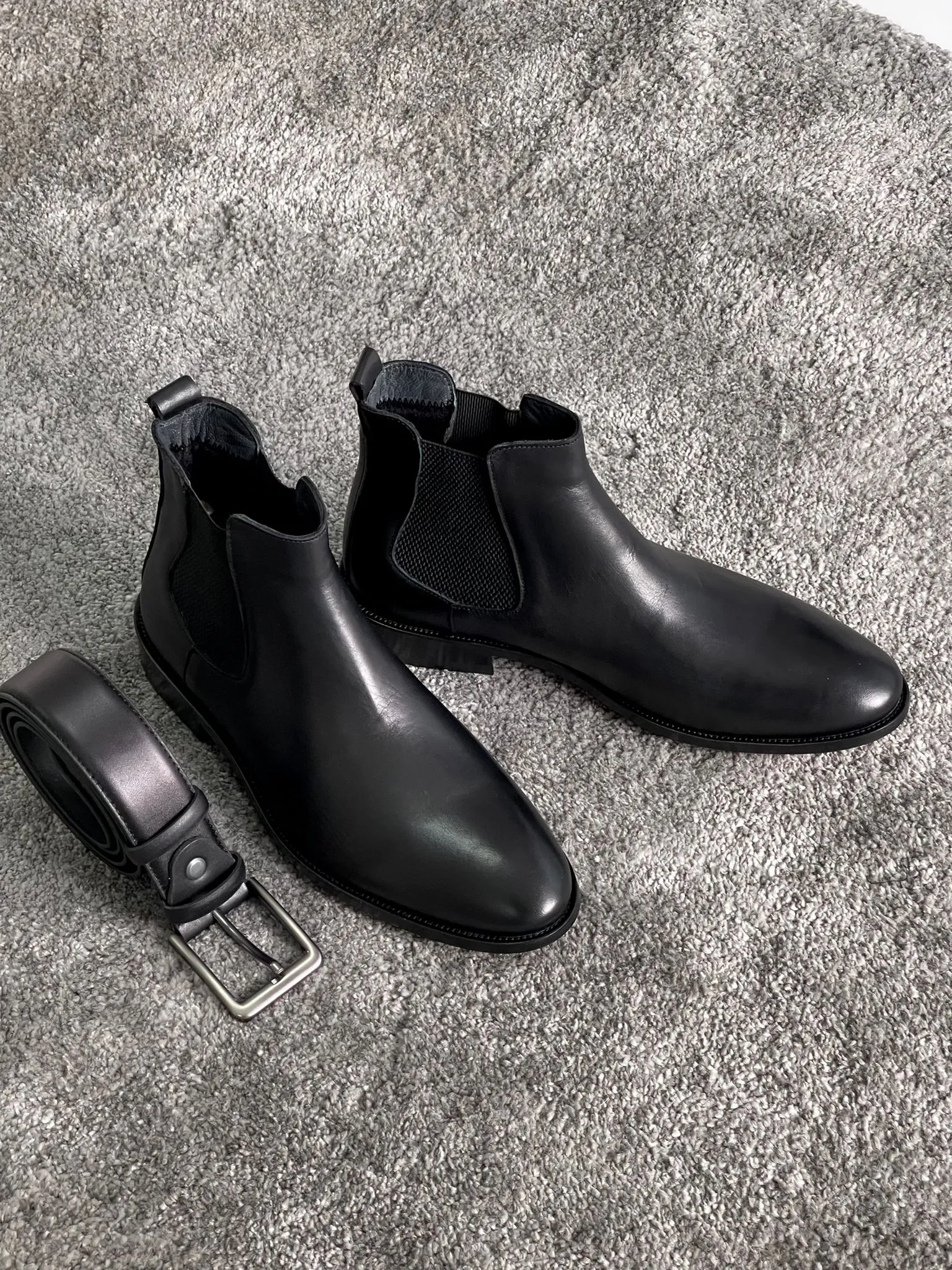 Lucca Black Chelsea Boots