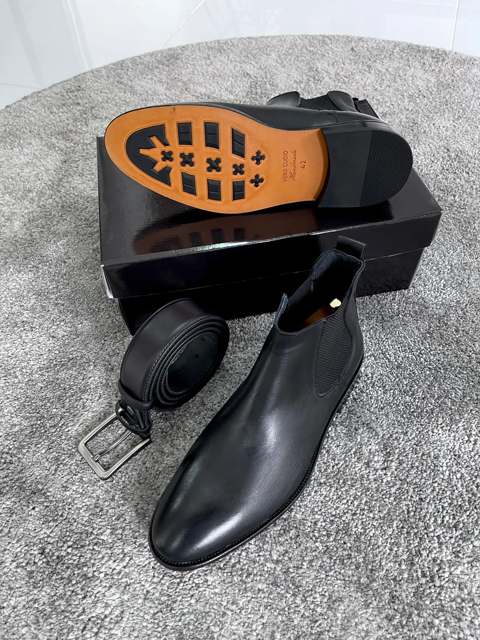Lucca Black Chelsea Boots