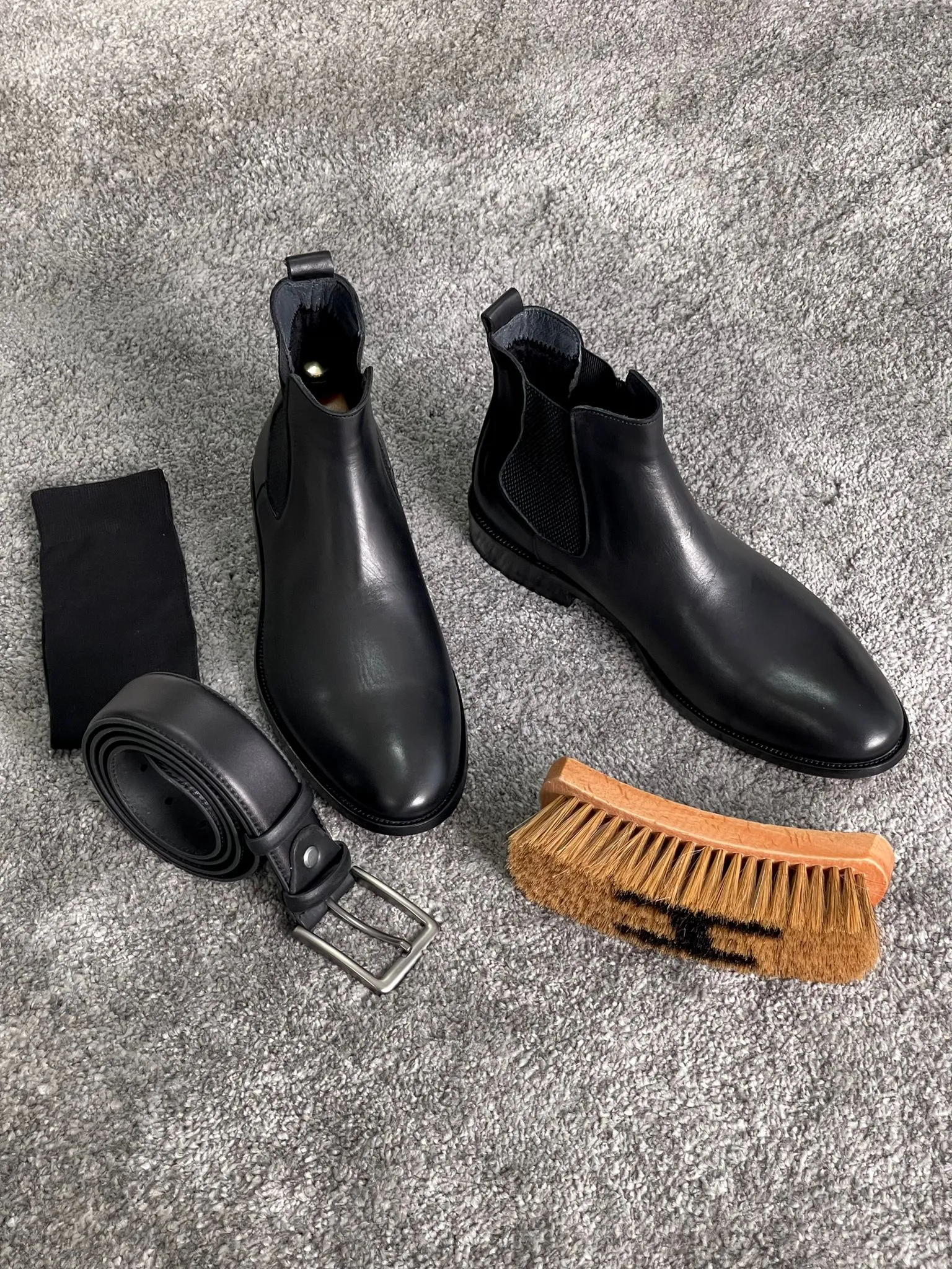 Lucca Black Chelsea Boots