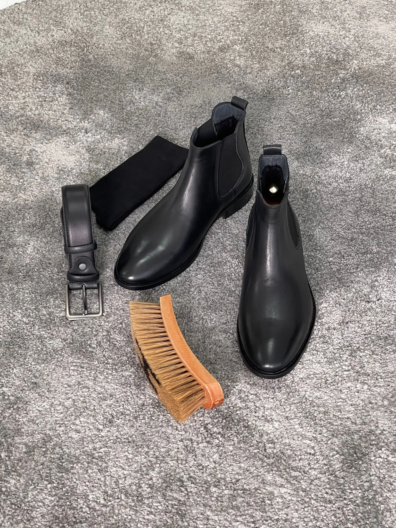 Lucca Black Chelsea Boots