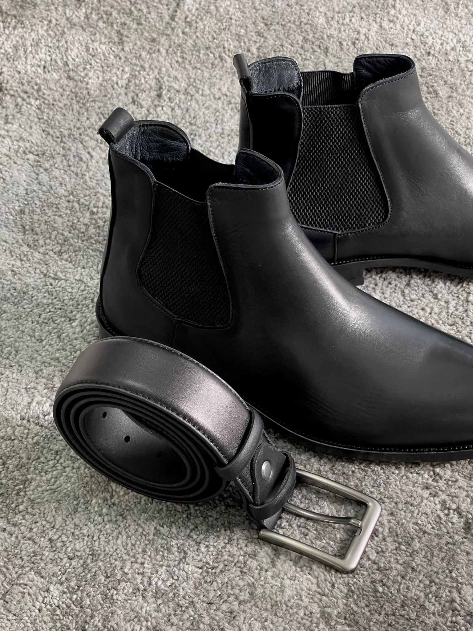 Lucca Black Chelsea Boots