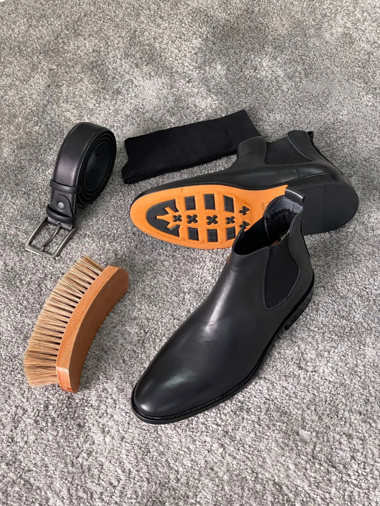 Lucca Black Chelsea Boots