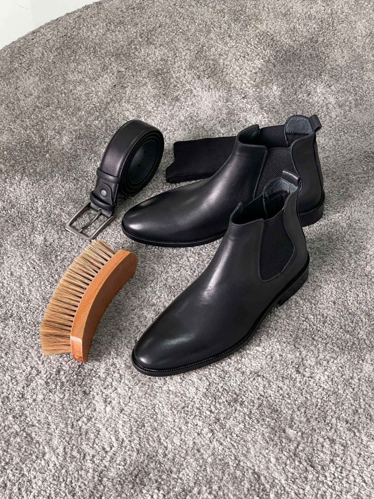 Lucca Black Chelsea Boots