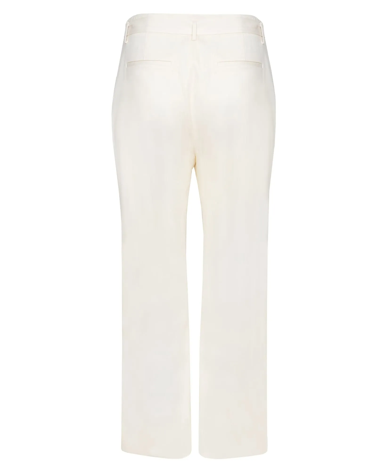 Luxe Wool Twill High Waisted Belted Pant | Ivory