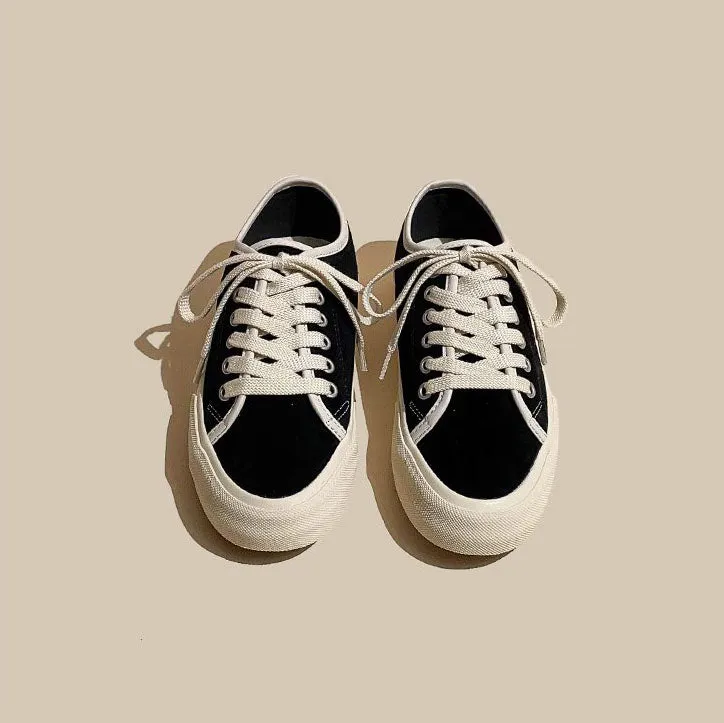 Matte Leather Authentic Flat Bottom Simple Women's Shoes