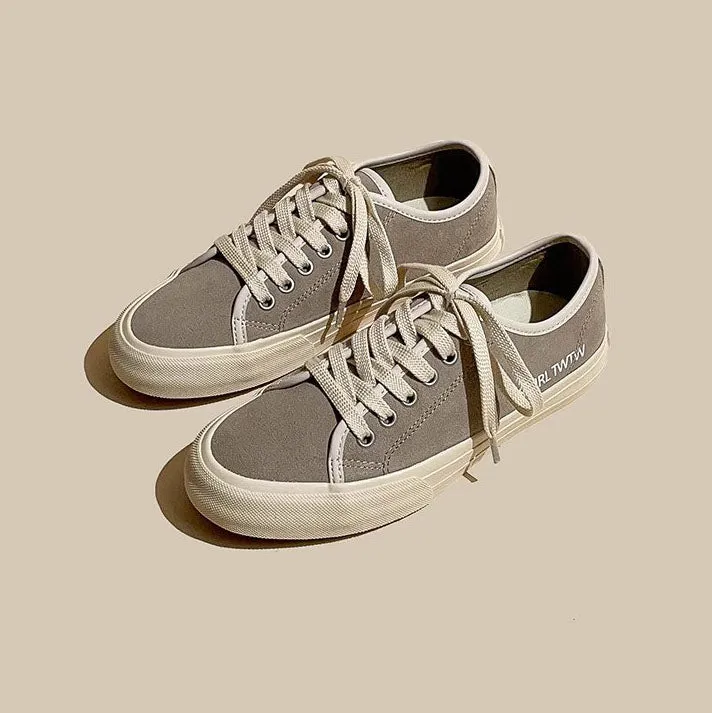 Matte Leather Authentic Flat Bottom Simple Women's Shoes