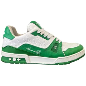 Men's Lv Monogram Low Trainers Green Size EU 43 / UK 9