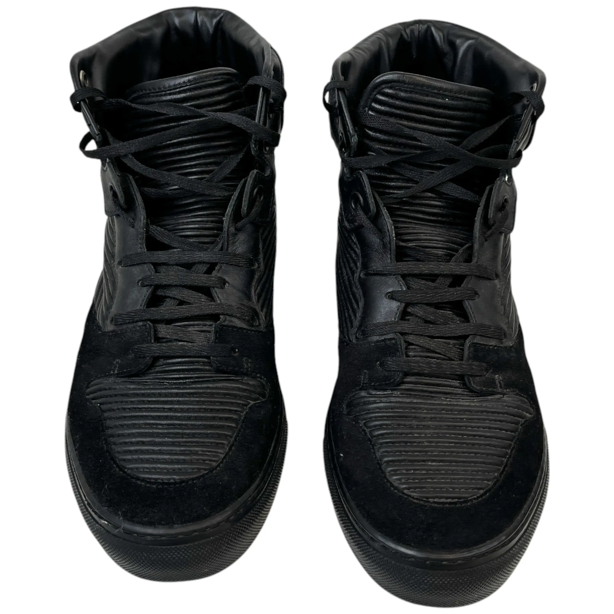 Men's Pleated High Trainers Black Size EU 39 / UK 5