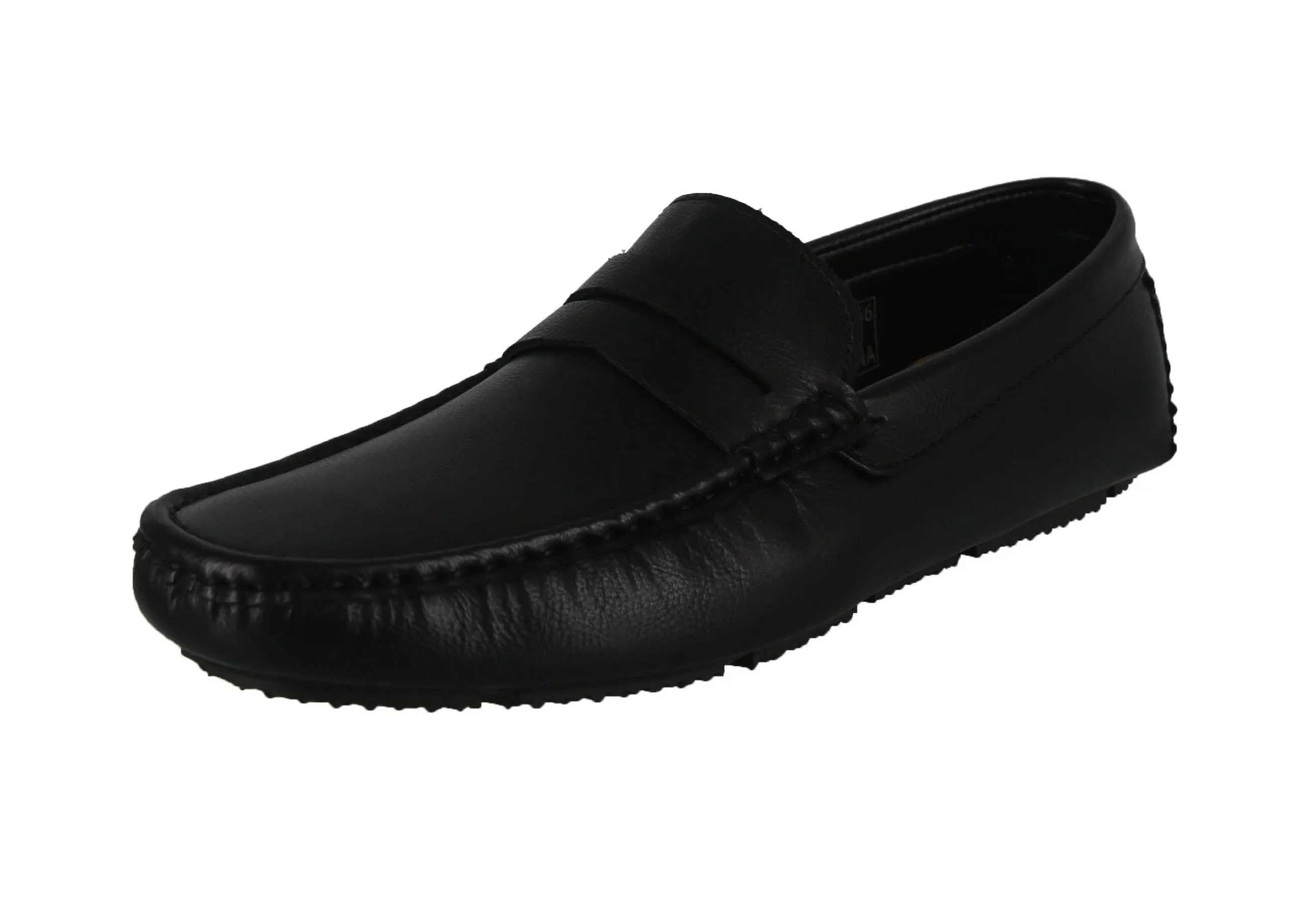 MEN'S SHOES BLACK PU MOCCASINS DS56-M