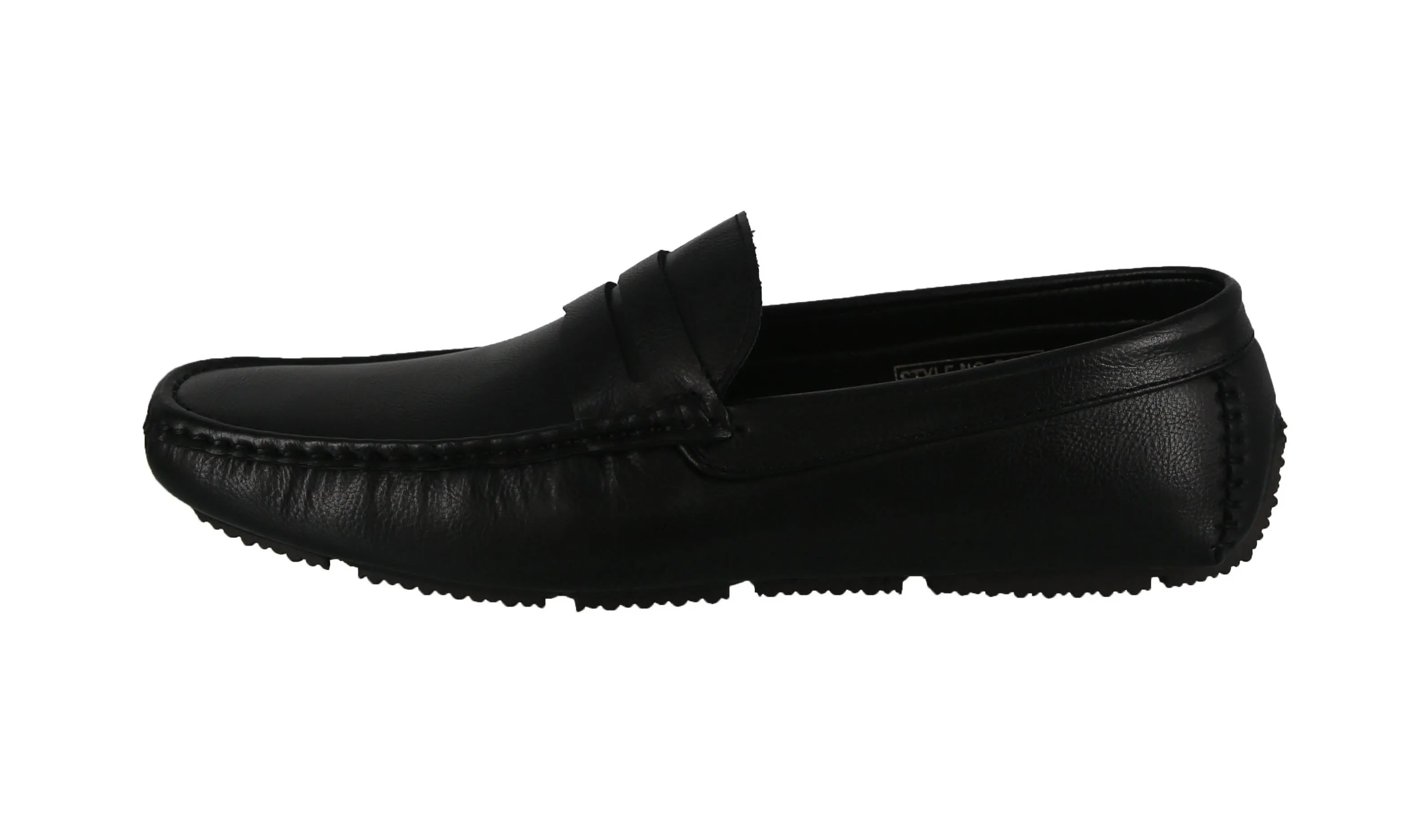 MEN'S SHOES BLACK PU MOCCASINS DS56-M