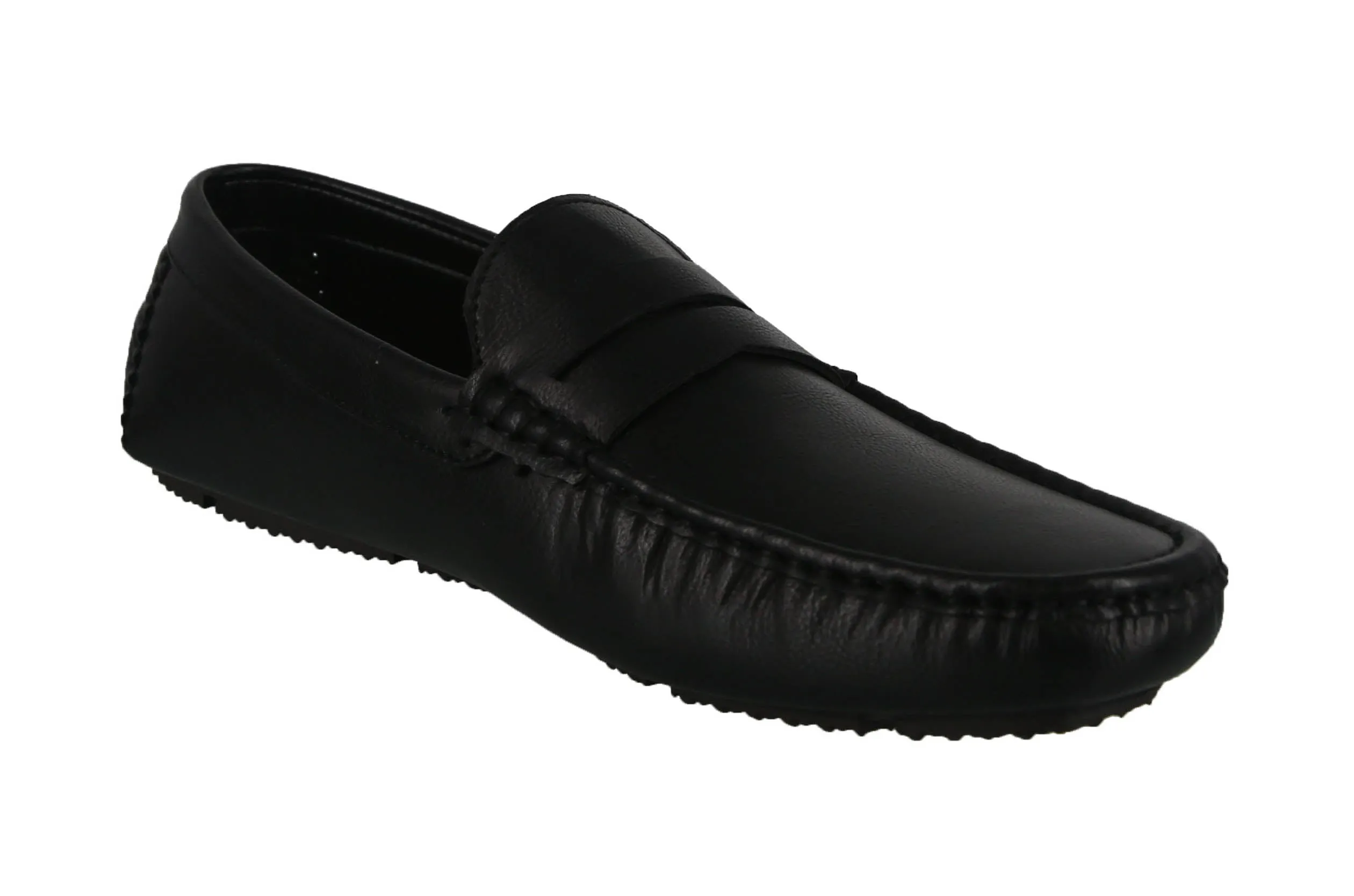 MEN'S SHOES BLACK PU MOCCASINS DS56-M