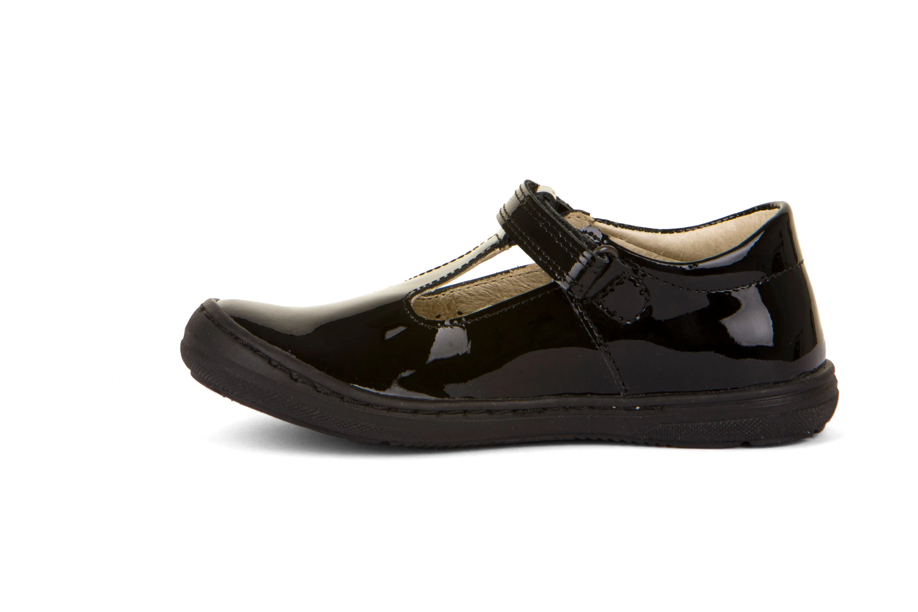 Mia-T Black Patent Leather T-Bar Girl's School Shoe