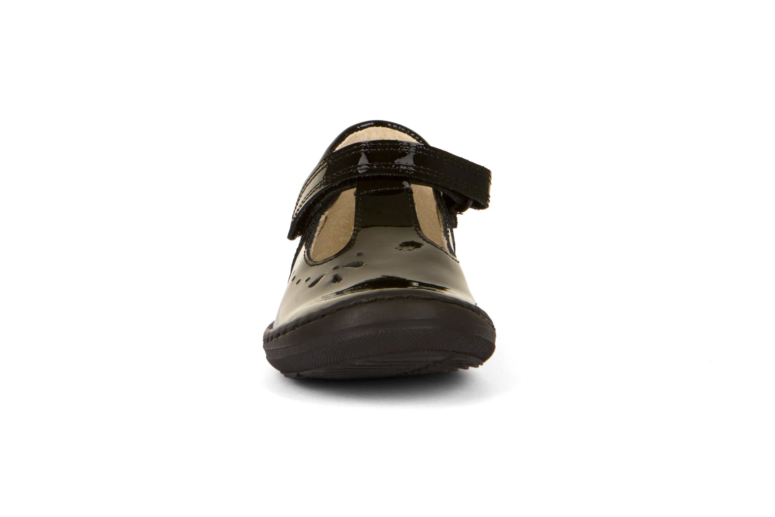 Mia-T Black Patent Leather T-Bar Girl's School Shoe