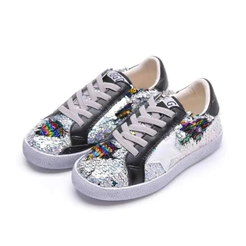 Midnight Sequin Flip Sneakers