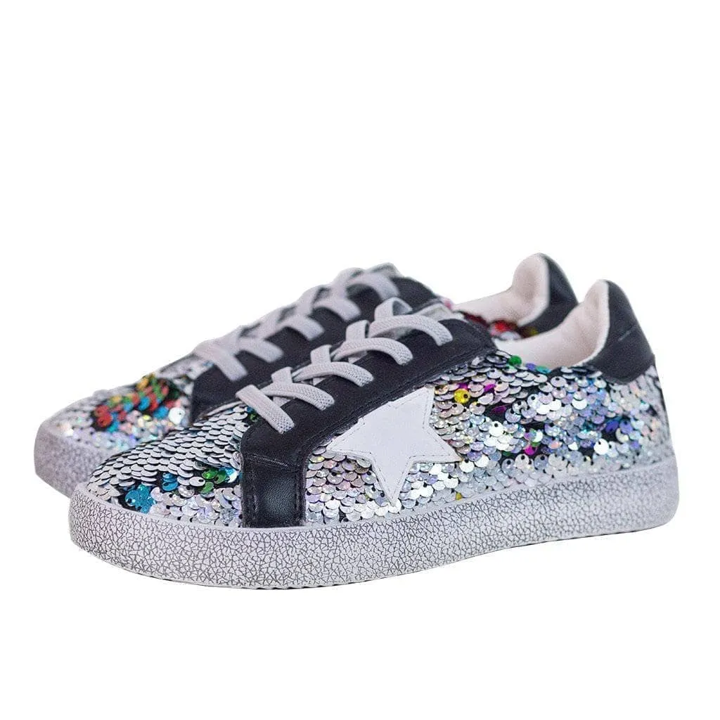 Midnight Sequin Flip Sneakers