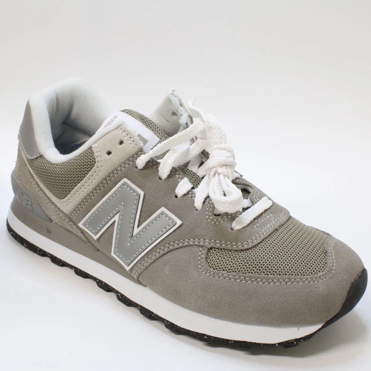 New Balance 574 Grey White Green Leaf Uk Size 7