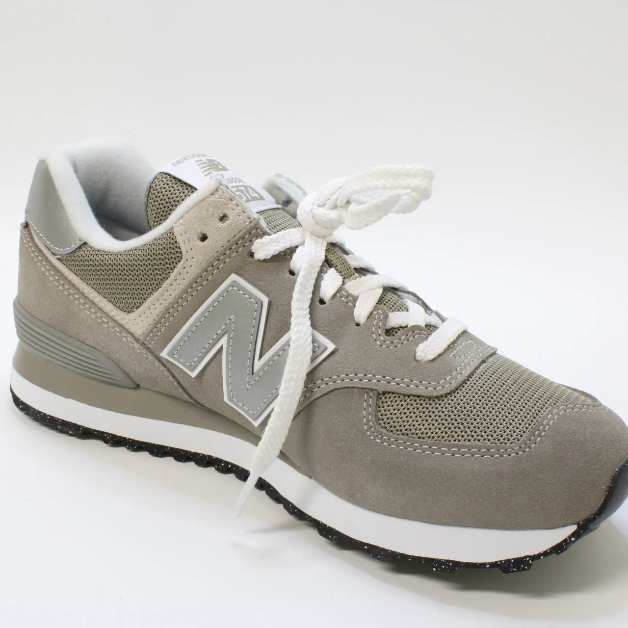 New Balance 574 Grey White Green Leaf Uk Size 7