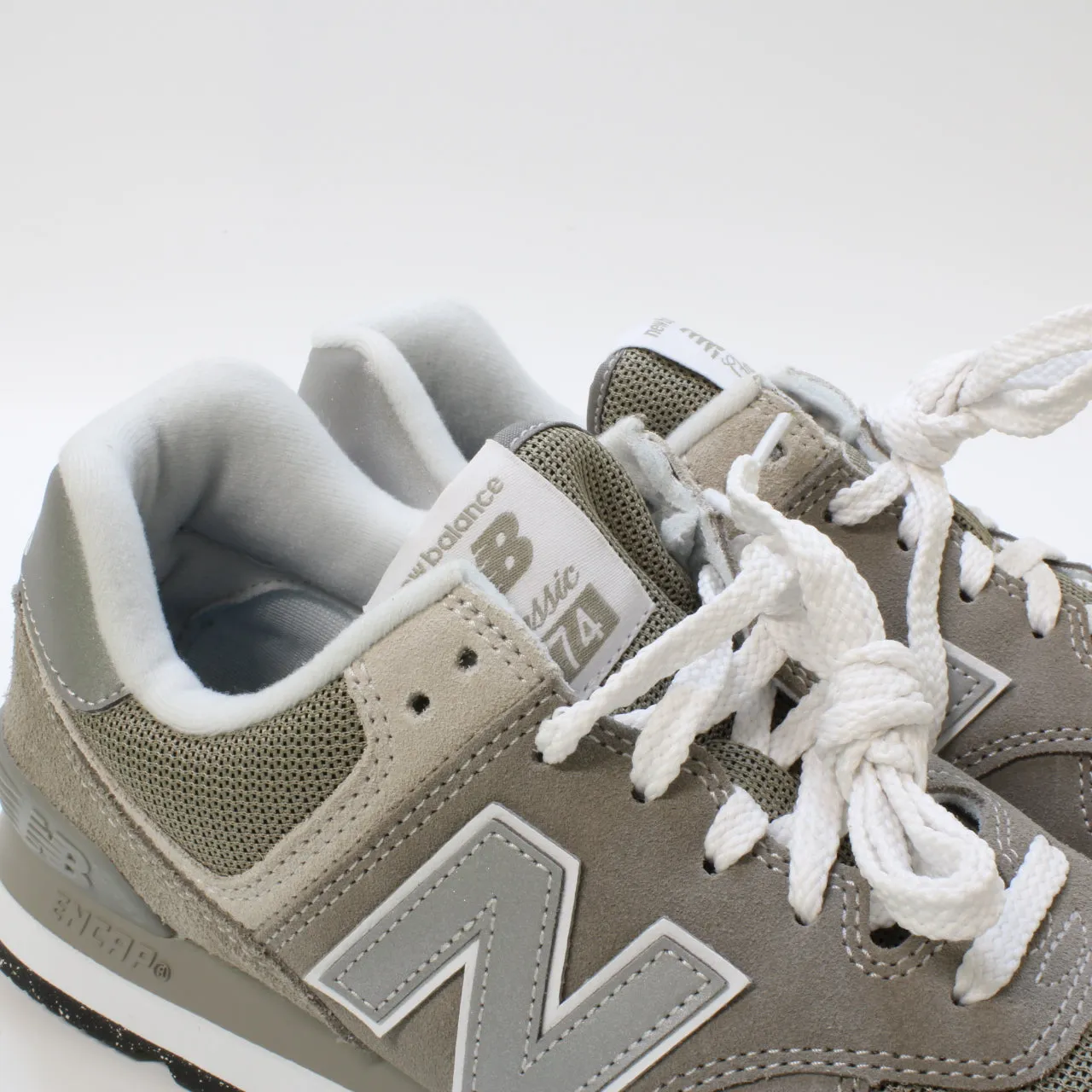 New Balance 574 Grey White Green Leaf Uk Size 7
