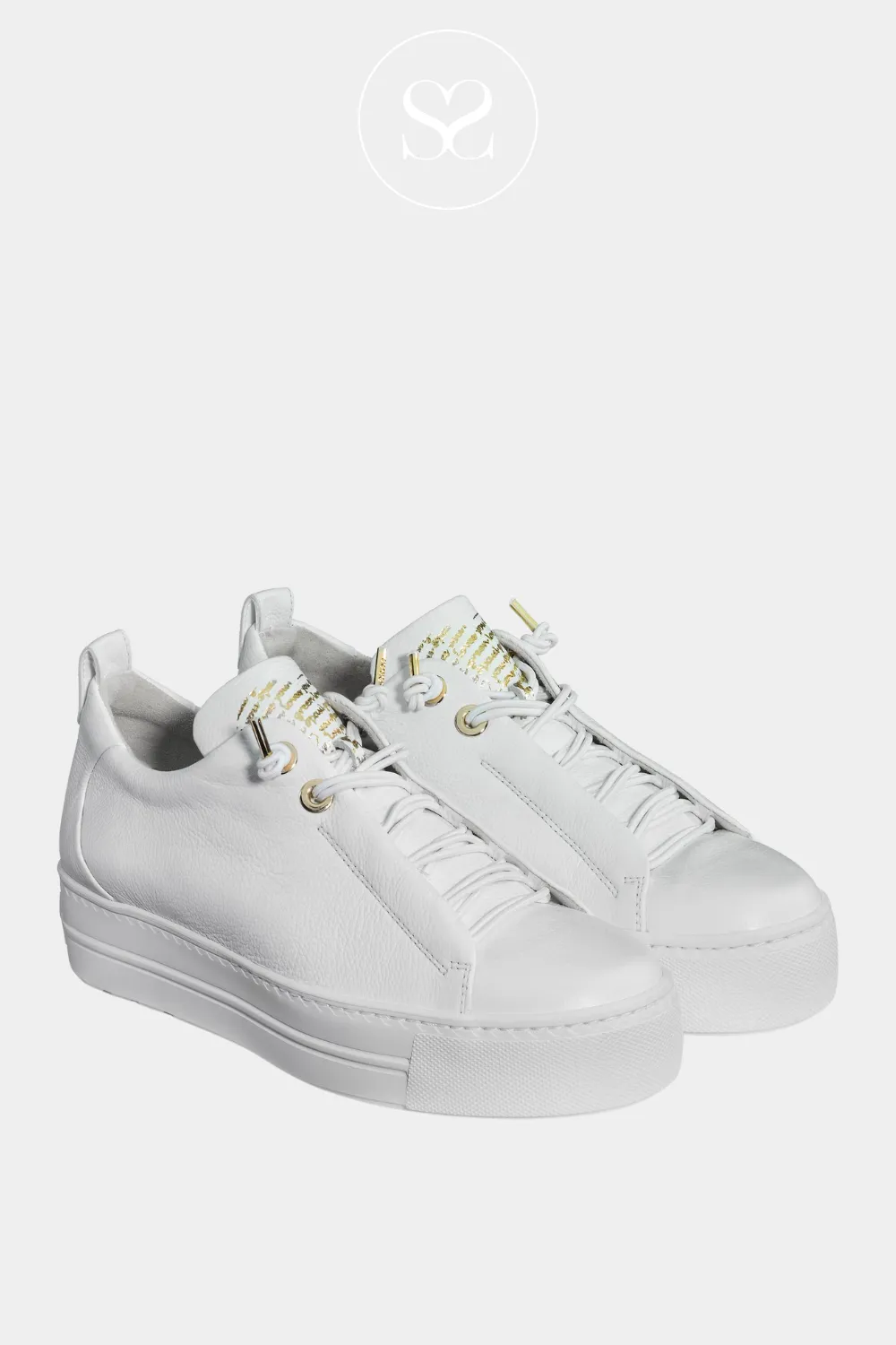 PAUL GREEN 5017-003 WHITE SLIP ON TRAINERS