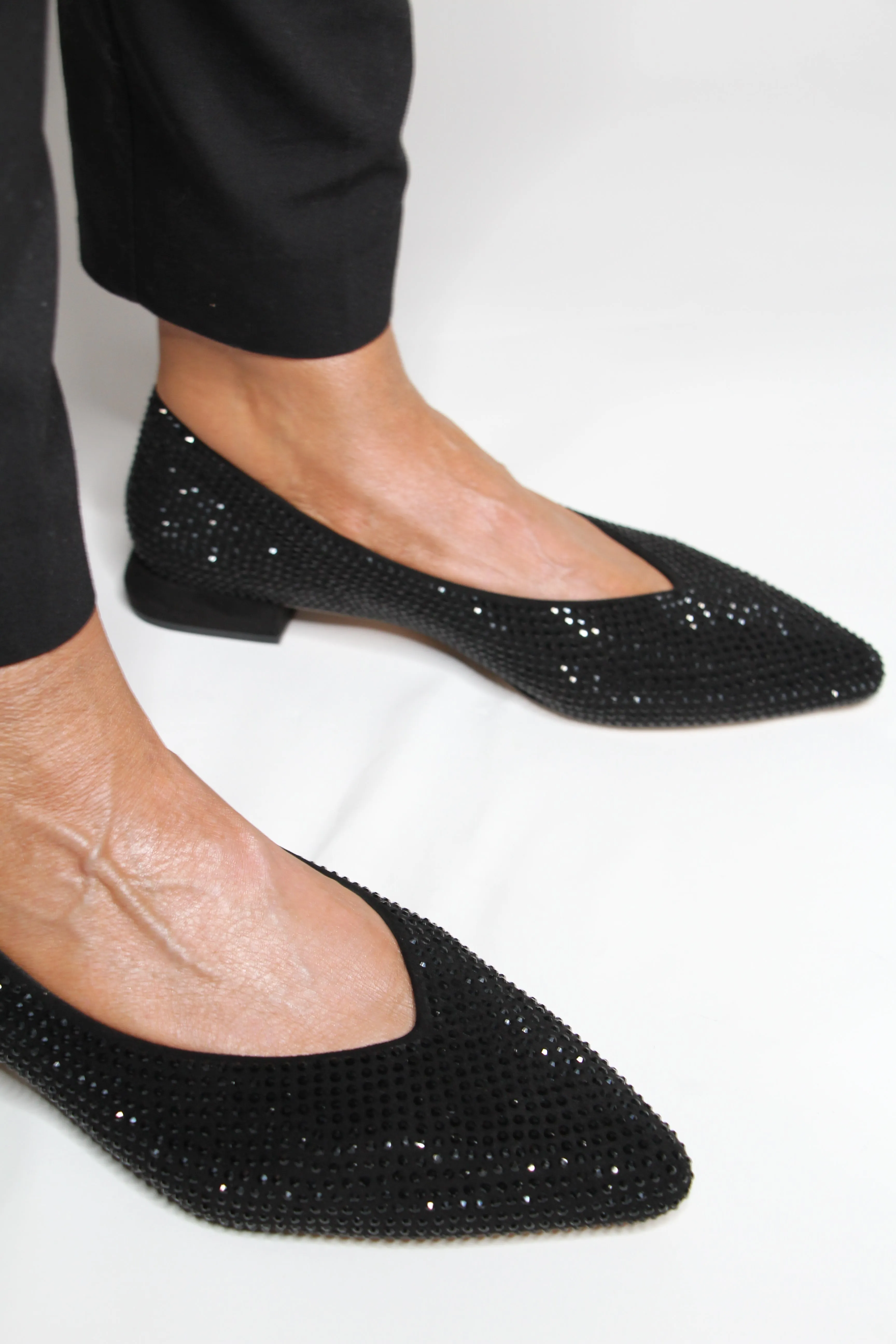 Pedro Miralles Black Sequins Ballet Flat
