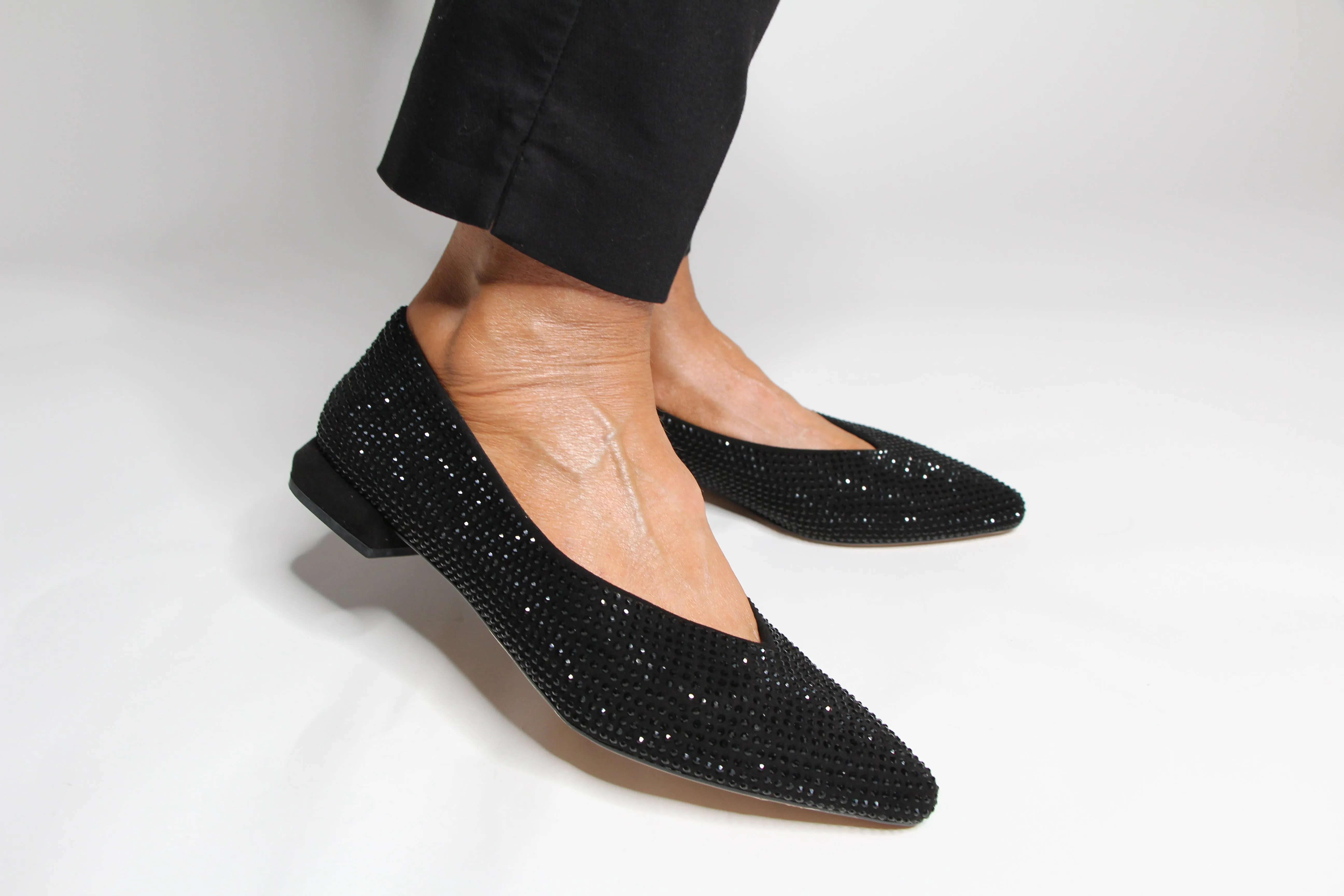 Pedro Miralles Black Sequins Ballet Flat