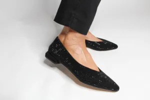 Pedro Miralles Black Sequins Ballet Flat