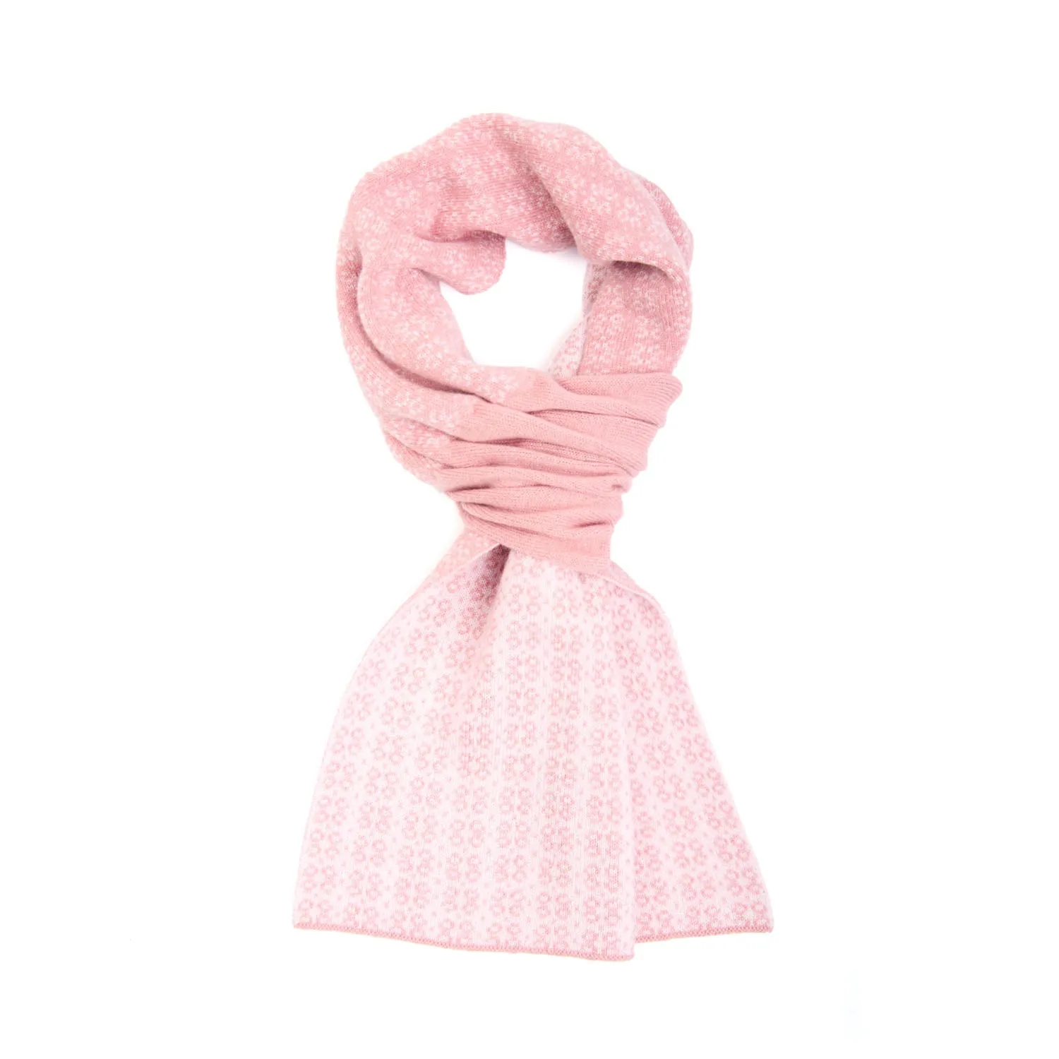 PINK NECK WARMER WITH MICRO PATTERN