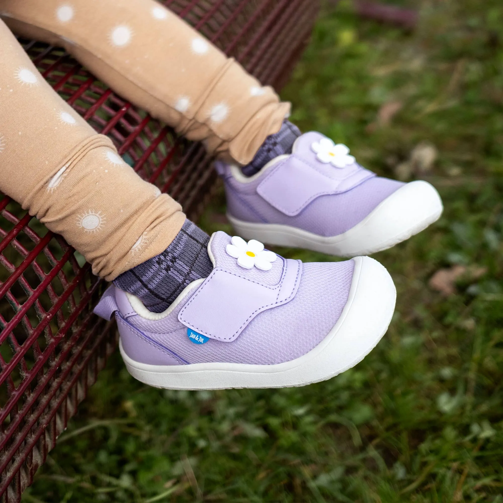 Purple Daisy Mini-Flyer Toddler Sneakers