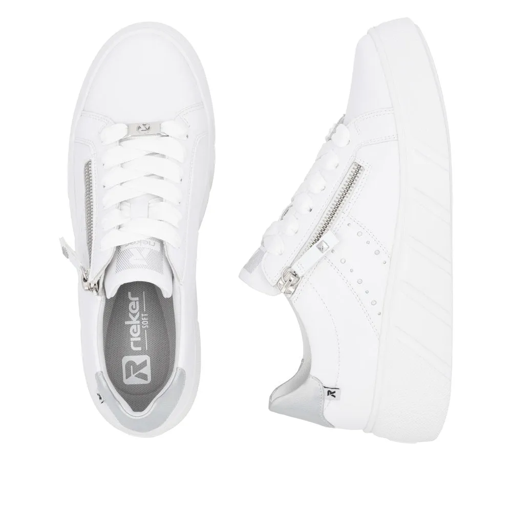 Rieker Sport Ladies Flatform Zip Side Sneaker