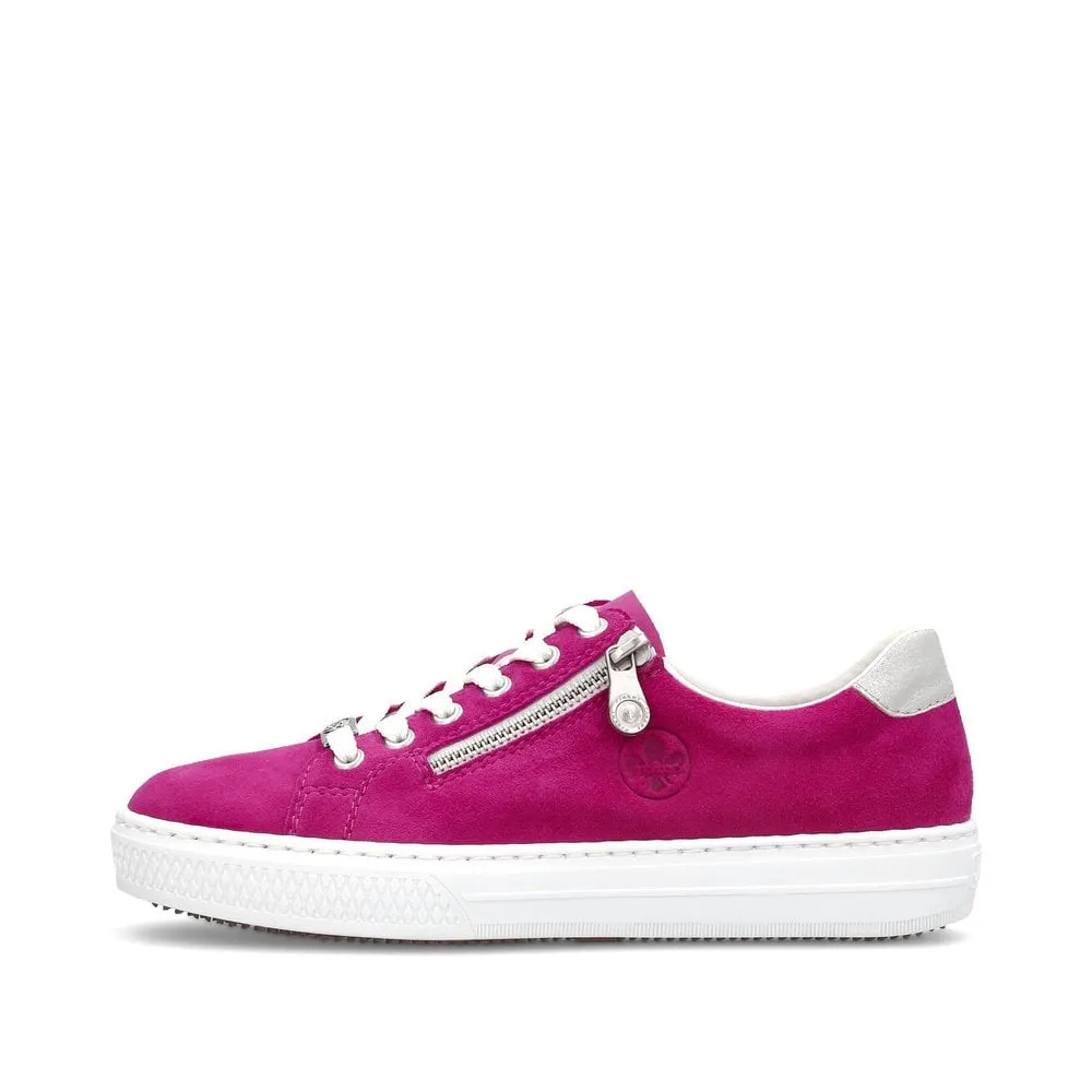 Rieker Trainers L591L Ladies Shoes Rose