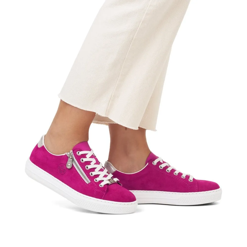 Rieker Trainers L591L Ladies Shoes Rose
