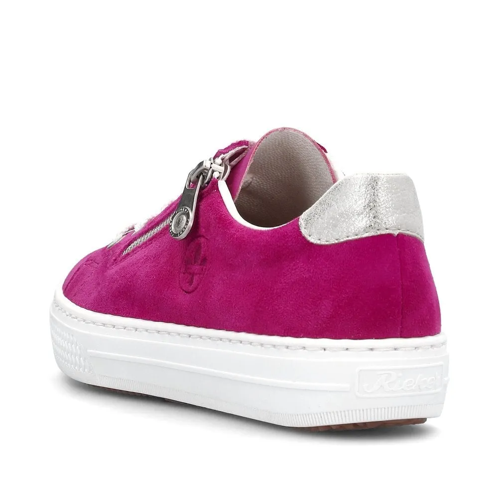 Rieker Trainers L591L Ladies Shoes Rose