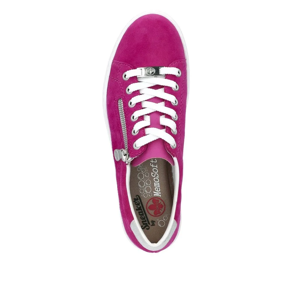 Rieker Trainers L591L Ladies Shoes Rose