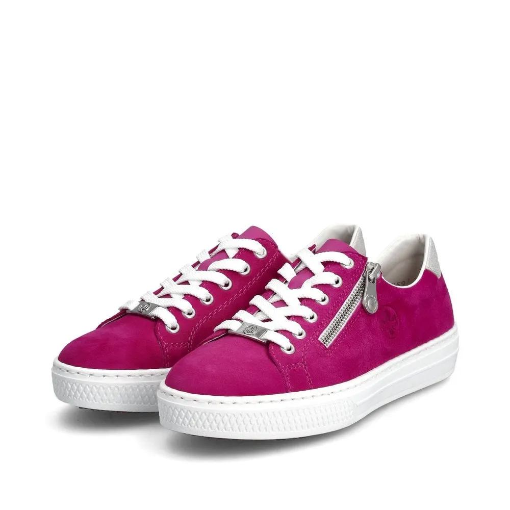 Rieker Trainers L591L Ladies Shoes Rose