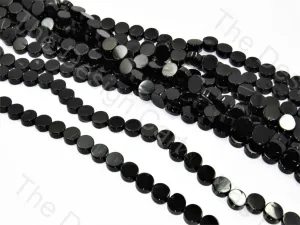 Round Flat Black Small Designer Beads