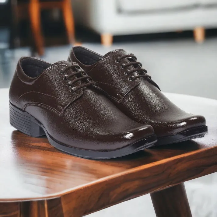 s Formal Derby Lace-Up Brown Shoes for Men
