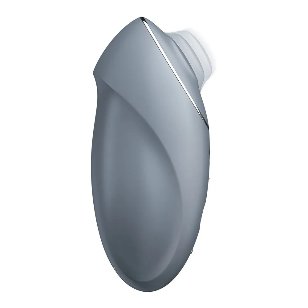 Satisfyer Tap & Climax 1 Waterproof Lay On Vibrator - Blue Grey