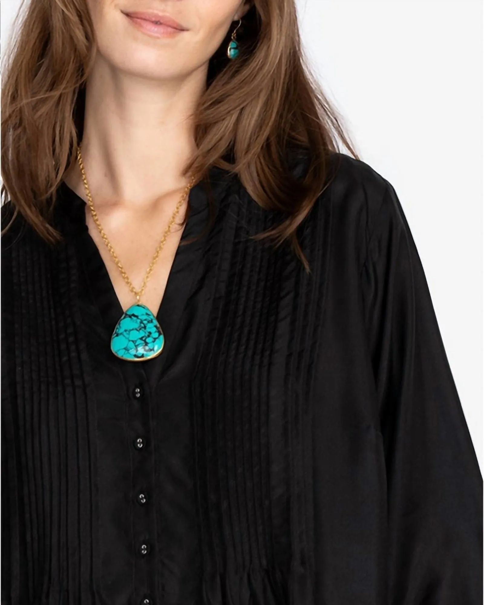 Shaki Silk Blouse in Black | Black