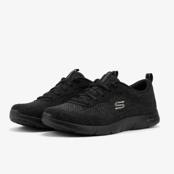 Skechers Arch Fit Refine Lavish Wish Black Trainer Shoes
