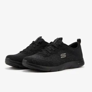 Skechers Arch Fit Refine Lavish Wish Black Trainer Shoes