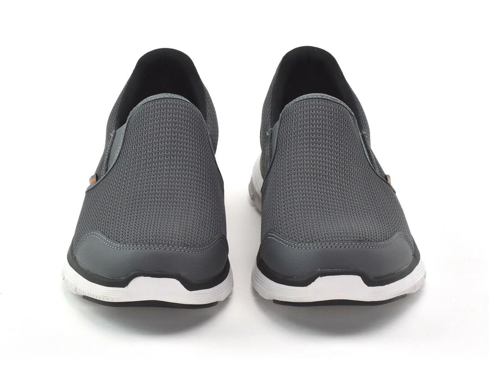 SKECHERS Men's Flex Advantage 4.0 Slip On Sneakers in Charcoal/Orange