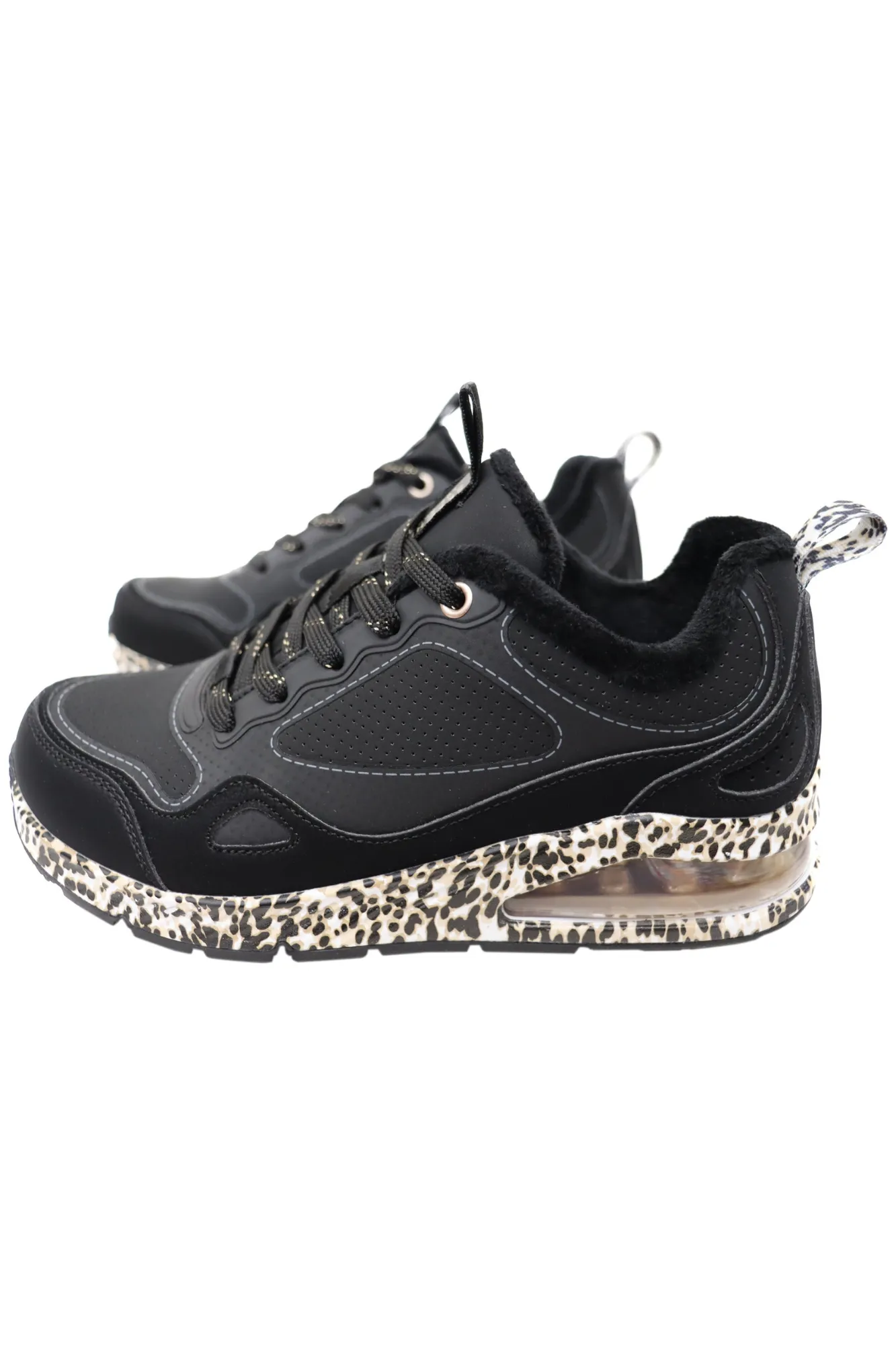 Skechers Uno Black Leopard Sneakers