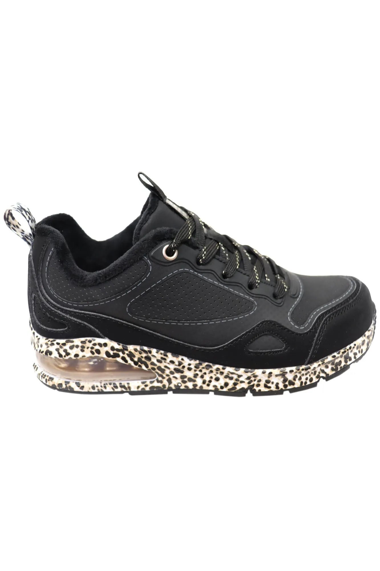 Skechers Uno Black Leopard Sneakers