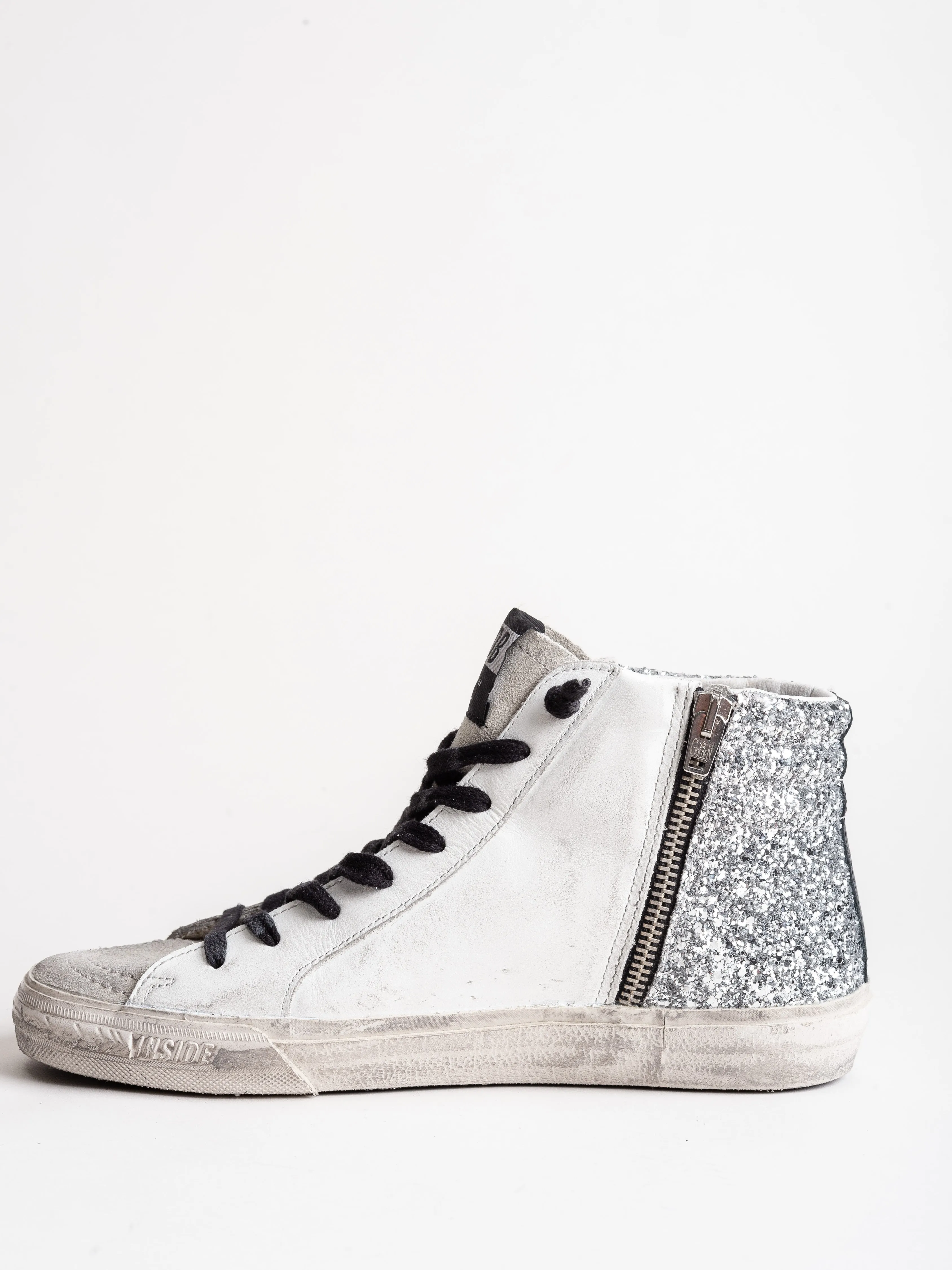 slide sneakers - white leather