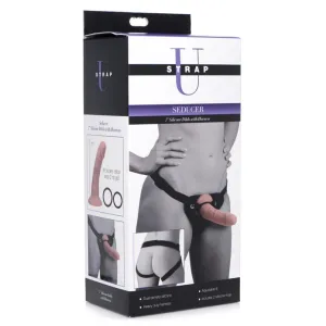 Strap U Seducer 7 Inch Silicone Dildo with Harness