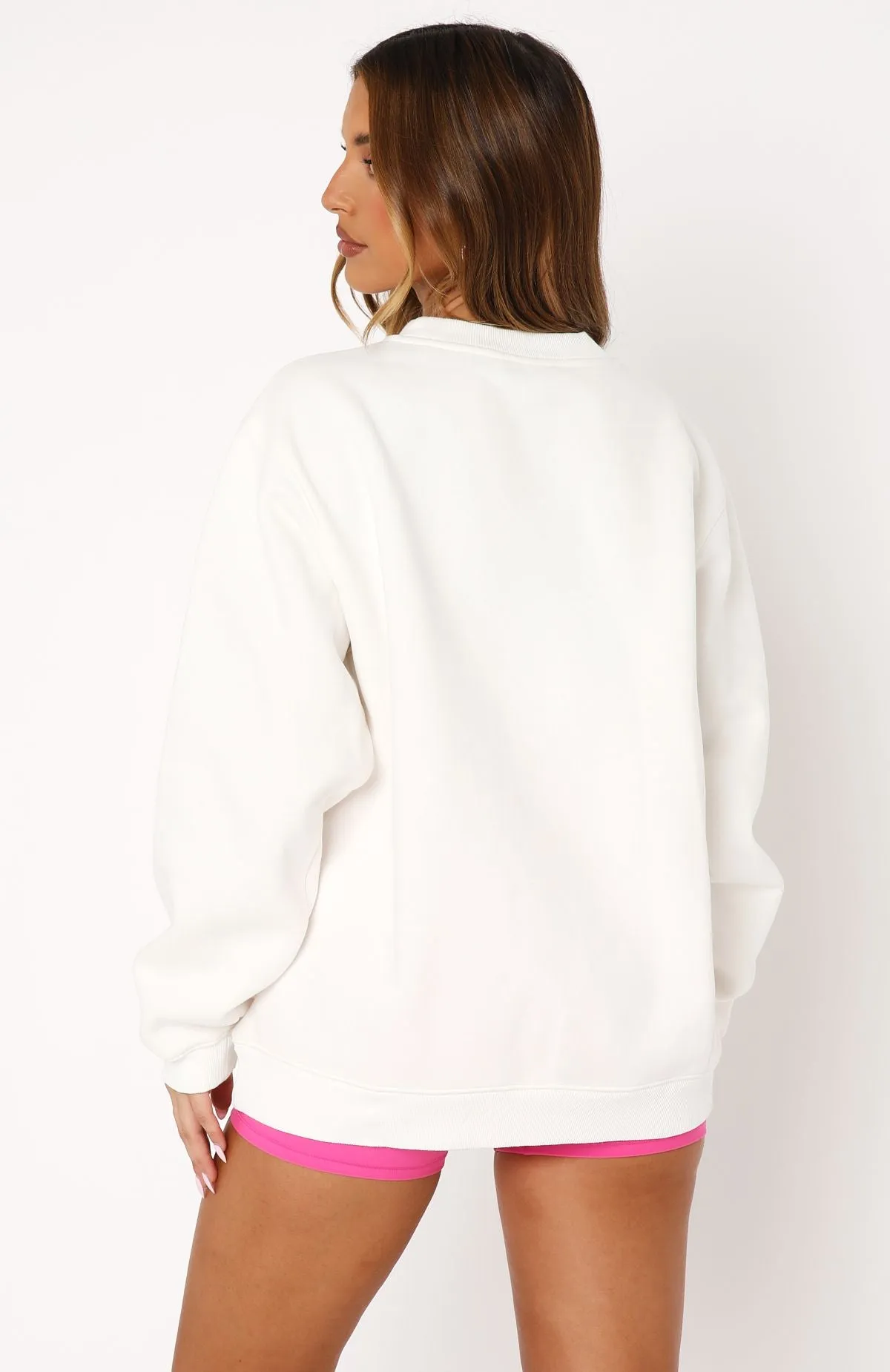 Take The Shot Oversized Sweater White