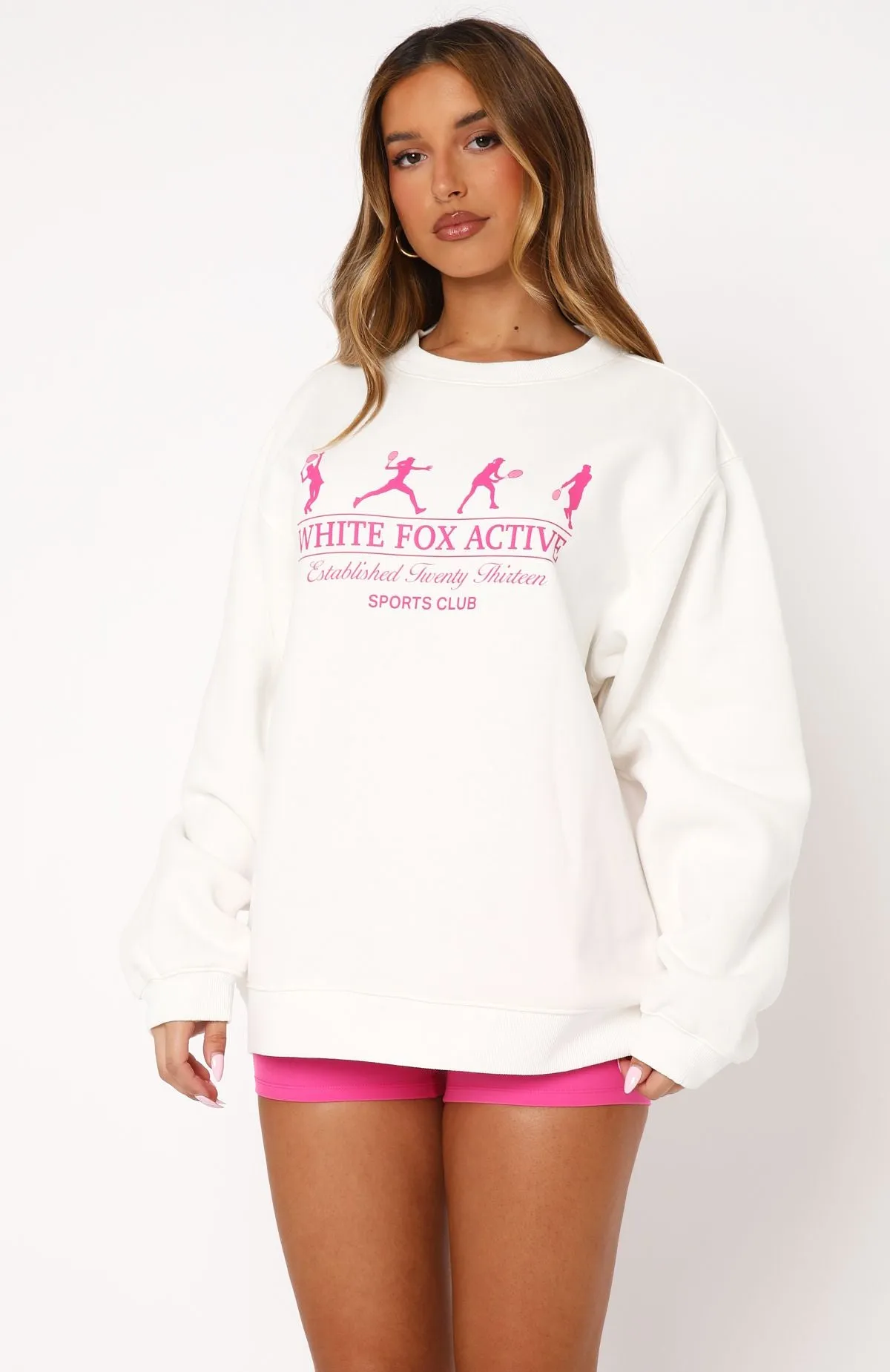 Take The Shot Oversized Sweater White