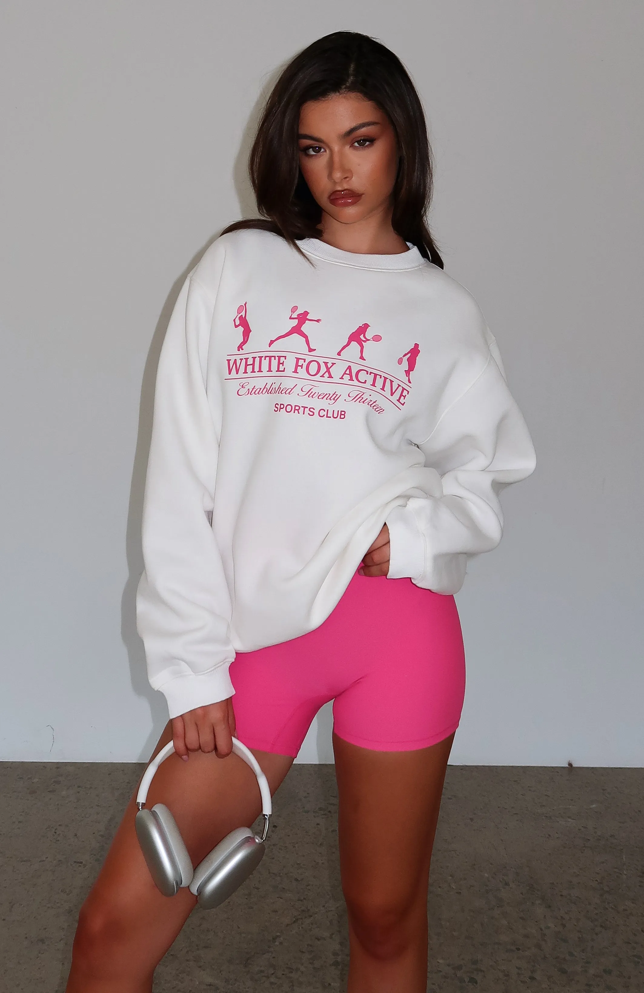 Take The Shot Oversized Sweater White
