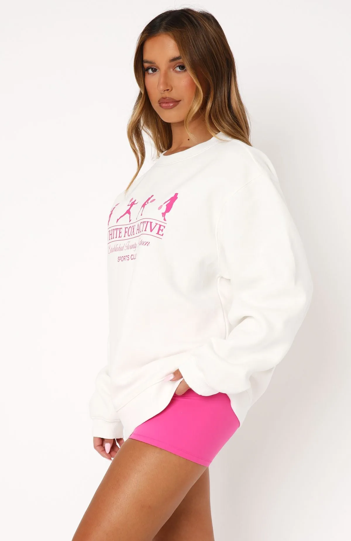 Take The Shot Oversized Sweater White