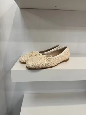 Valencia Natural Raﬃa Ballet Flat